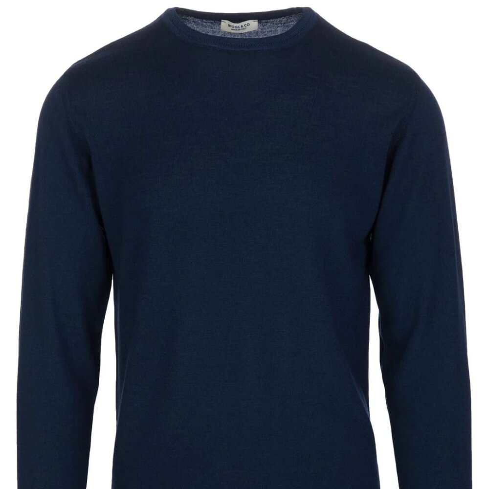 Men's L WOOL & CO SWEATER 100% MERINO WOOL